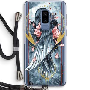 CaseCompany Golden Raven: Samsung Galaxy S9 Plus Transparant Hoesje met koord