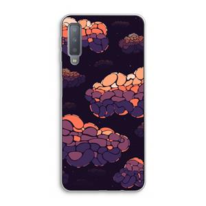 CaseCompany Patroon Wolken: Samsung Galaxy A7 (2018) Transparant Hoesje