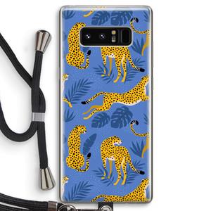 CaseCompany Luipaard: Samsung Galaxy Note 8 Transparant Hoesje met koord