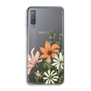 CaseCompany Floral bouquet: Samsung Galaxy A7 (2018) Transparant Hoesje