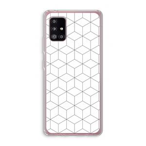 CaseCompany Zwart-witte kubussen: Samsung Galaxy A51 5G Transparant Hoesje
