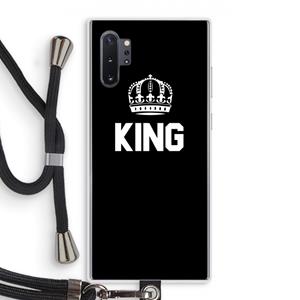 CaseCompany King zwart: Samsung Galaxy Note 10 Plus Transparant Hoesje met koord