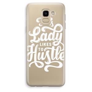 CaseCompany Hustle Lady: Samsung Galaxy J6 (2018) Transparant Hoesje