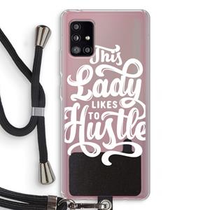 CaseCompany Hustle Lady: Samsung Galaxy A51 5G Transparant Hoesje met koord