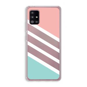 CaseCompany Strepen pastel: Samsung Galaxy A51 5G Transparant Hoesje