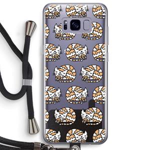 CaseCompany Slapende poes: Samsung Galaxy S8 Plus Transparant Hoesje met koord