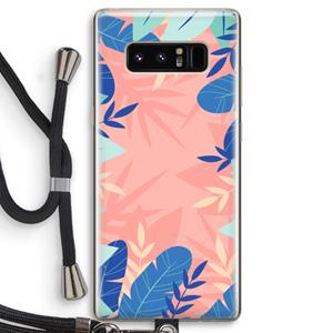 CaseCompany Tropisch: Samsung Galaxy Note 8 Transparant Hoesje met koord