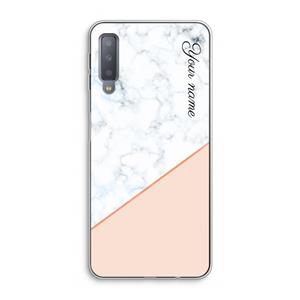 CaseCompany Marmer in stijl: Samsung Galaxy A7 (2018) Transparant Hoesje