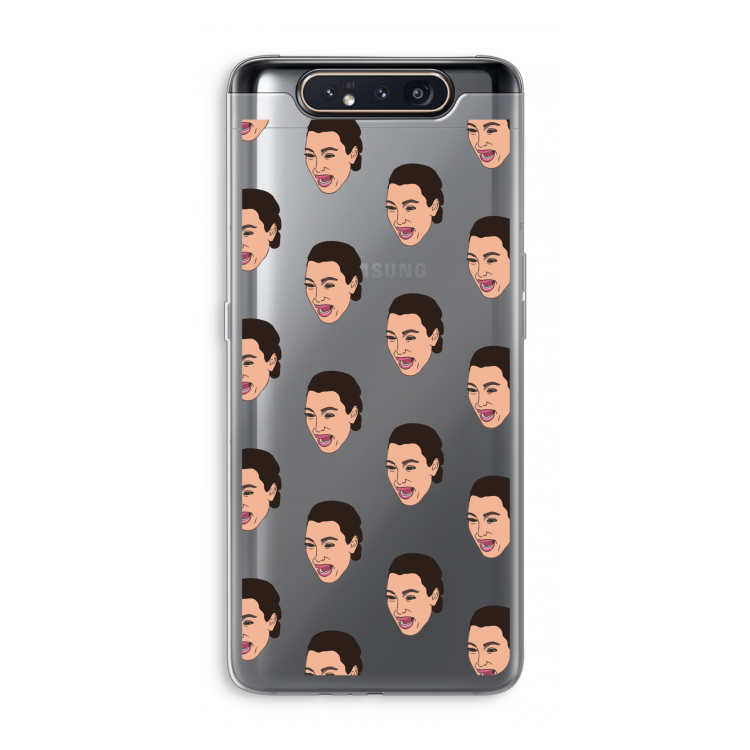 CaseCompany Ugly Cry Call: Samsung Galaxy A80 Transparant Hoesje