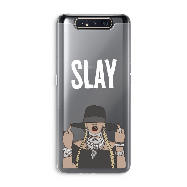 CaseCompany Slay All Day: Samsung Galaxy A80 Transparant Hoesje