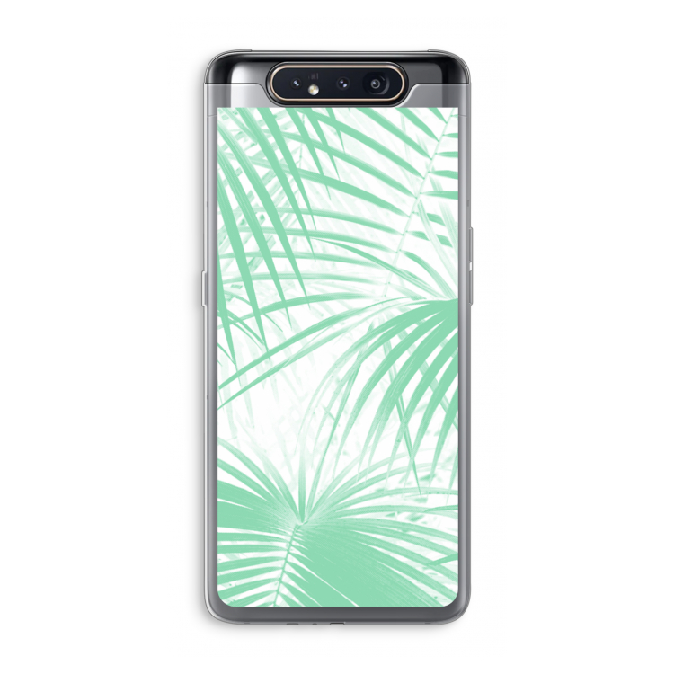 CaseCompany Palmbladeren: Samsung Galaxy A80 Transparant Hoesje