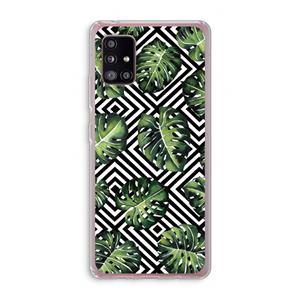 CaseCompany Geometrische jungle: Samsung Galaxy A51 5G Transparant Hoesje