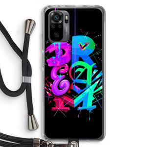 CaseCompany Dream: Xiaomi Redmi Note 10 Pro Transparant Hoesje met koord