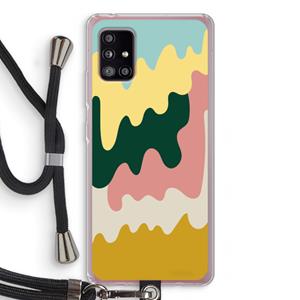 CaseCompany Baar B: Samsung Galaxy A51 5G Transparant Hoesje met koord