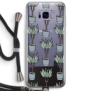 CaseCompany Boompje: Samsung Galaxy S8 Plus Transparant Hoesje met koord