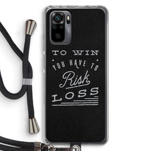CaseCompany Risk loss: Xiaomi Redmi Note 10 Pro Transparant Hoesje met koord