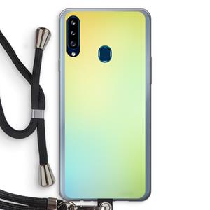 CaseCompany Minty mist pastel: Samsung Galaxy A20s Transparant Hoesje met koord