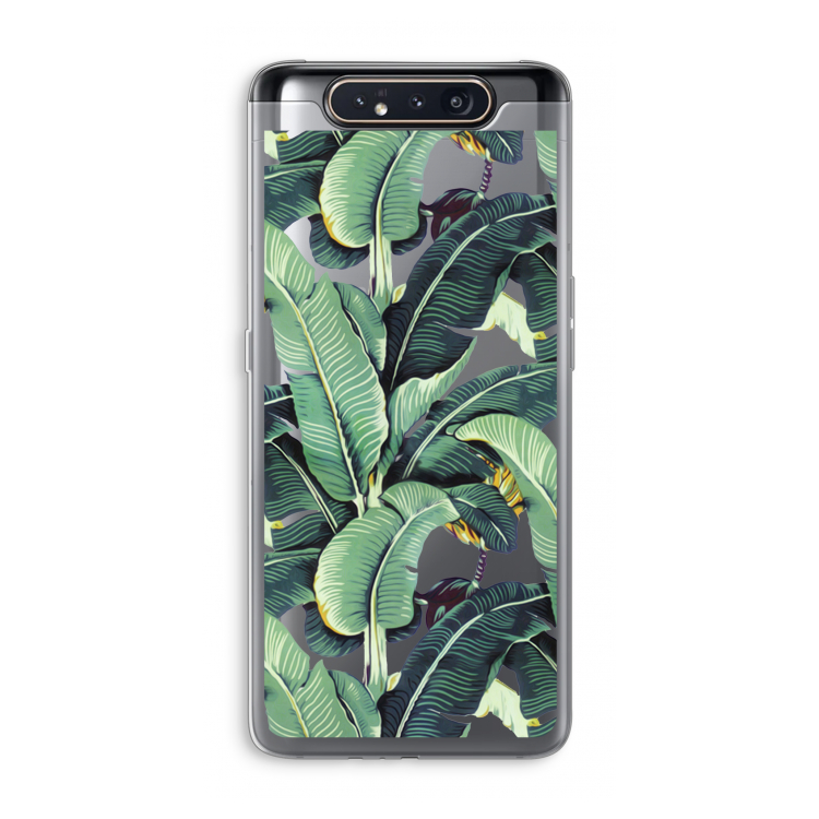 CaseCompany Bananenbladeren: Samsung Galaxy A80 Transparant Hoesje