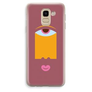 CaseCompany Mono V: Samsung Galaxy J6 (2018) Transparant Hoesje