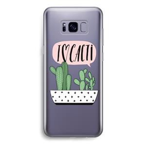 CaseCompany I love cacti: Samsung Galaxy S8 Transparant Hoesje