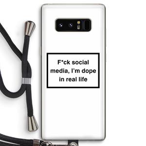CaseCompany I'm dope: Samsung Galaxy Note 8 Transparant Hoesje met koord
