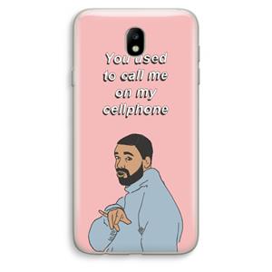 CaseCompany Hotline bling: Samsung Galaxy J7 (2017) Transparant Hoesje