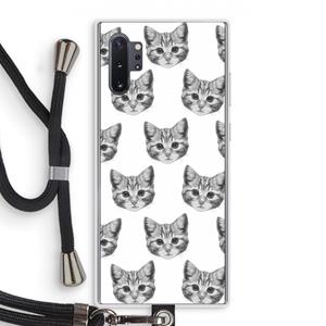 CaseCompany Kitten: Samsung Galaxy Note 10 Plus Transparant Hoesje met koord