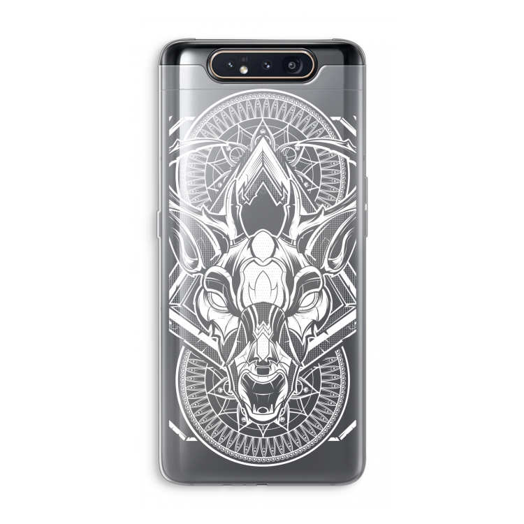 CaseCompany Oh Deer: Samsung Galaxy A80 Transparant Hoesje