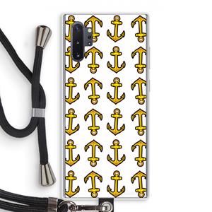 CaseCompany Musketon Anchor: Samsung Galaxy Note 10 Plus Transparant Hoesje met koord