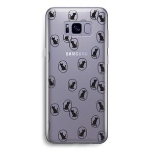 CaseCompany Miauw: Samsung Galaxy S8 Transparant Hoesje