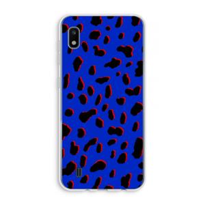 CaseCompany Blue Leopard: Samsung Galaxy A10 Transparant Hoesje