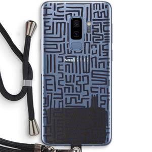 CaseCompany Moroccan Print: Samsung Galaxy S9 Plus Transparant Hoesje met koord