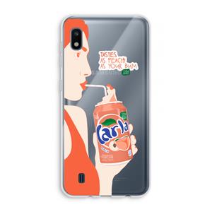 CaseCompany Peach please!: Samsung Galaxy A10 Transparant Hoesje