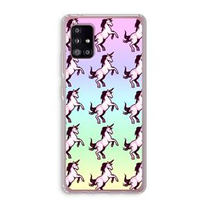 CaseCompany Musketon Unicorn: Samsung Galaxy A51 5G Transparant Hoesje