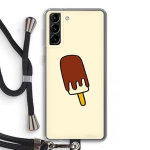 CaseCompany Frisco: Samsung Galaxy S21 Plus Transparant Hoesje met koord