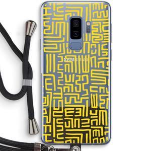 CaseCompany Majorelle Blue Print: Samsung Galaxy S9 Plus Transparant Hoesje met koord