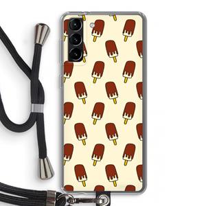 CaseCompany Yummy: Samsung Galaxy S21 Plus Transparant Hoesje met koord