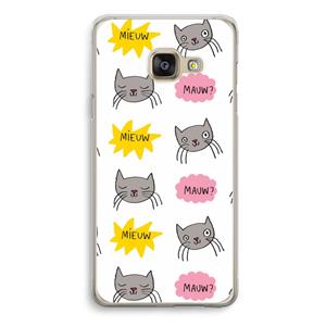 CaseCompany Meow: Samsung Galaxy A3 (2016) Transparant Hoesje