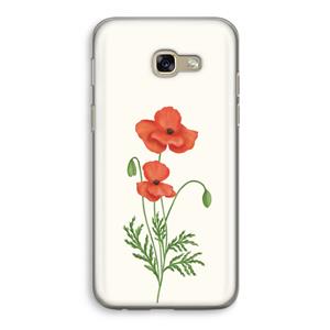 CaseCompany Red poppy: Samsung Galaxy A5 (2017) Transparant Hoesje