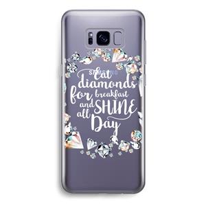 CaseCompany Diamonds: Samsung Galaxy S8 Transparant Hoesje