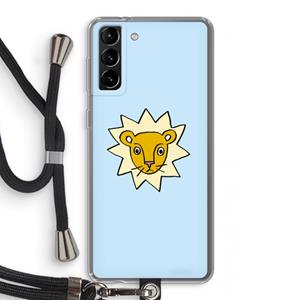 CaseCompany Kleine leeuw: Samsung Galaxy S21 Plus Transparant Hoesje met koord