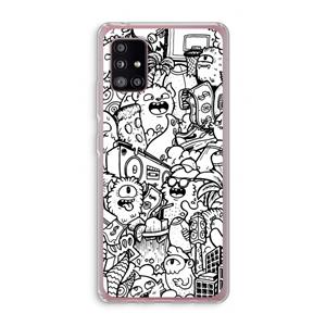 CaseCompany Vexx City #2: Samsung Galaxy A51 5G Transparant Hoesje