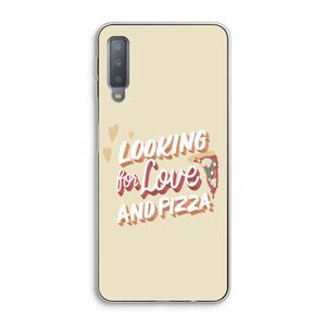 CaseCompany Pizza is the answer: Samsung Galaxy A7 (2018) Transparant Hoesje