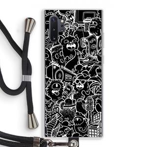 CaseCompany Vexx Black City : Samsung Galaxy Note 10 Plus Transparant Hoesje met koord