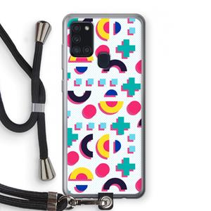 CaseCompany 8-bit N°2: Samsung Galaxy A21s Transparant Hoesje met koord