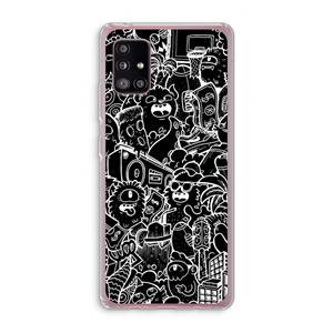 CaseCompany Vexx Black City : Samsung Galaxy A51 5G Transparant Hoesje