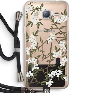 CaseCompany Blossoming spring: Samsung Galaxy J3 (2016) Transparant Hoesje met koord