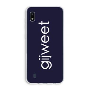 CaseCompany Gijweet: Samsung Galaxy A10 Transparant Hoesje