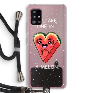 CaseCompany One In A Melon: Samsung Galaxy A51 5G Transparant Hoesje met koord