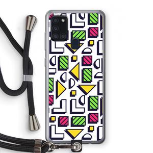 CaseCompany 8-bit N°4: Samsung Galaxy A21s Transparant Hoesje met koord